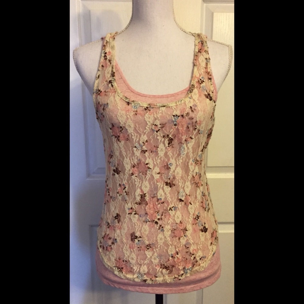 Spoiled Layered Flowery Tank Top